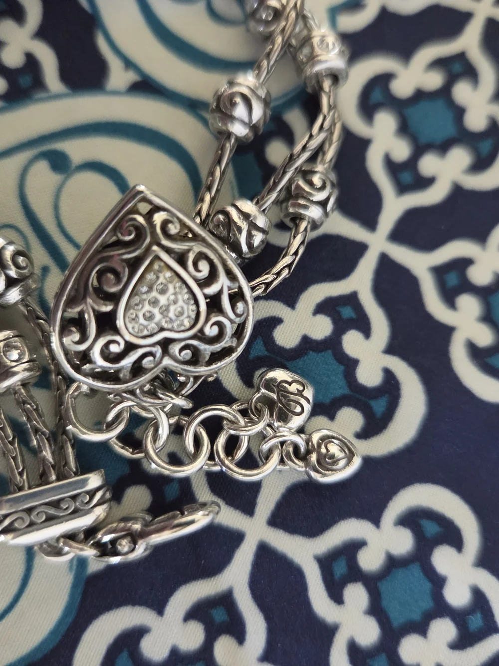 Brighton Silver Multi-Strand Decorative Charm Bracelet - Picture 4 of 4